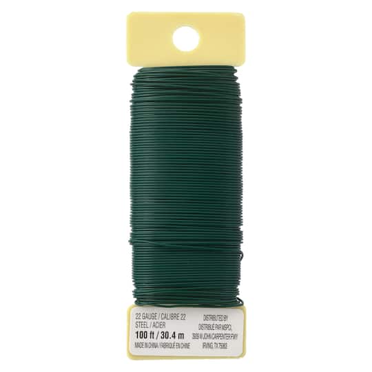 40 Pack: 22 Gauge Green Floral Paddle Wire by Ashland&#xAE;